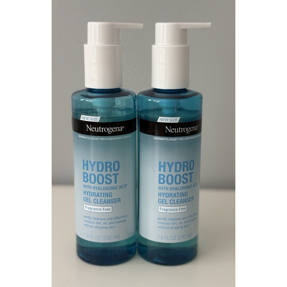 Neutrogena Hydro Boost Hydrating Facial Cleansing Gel 7.8  Fl Oz Lot Of 2 New!